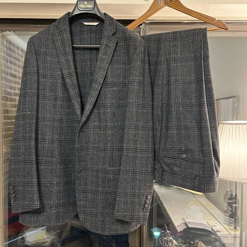 Brooks Brothers Charcoal and Blue suit.